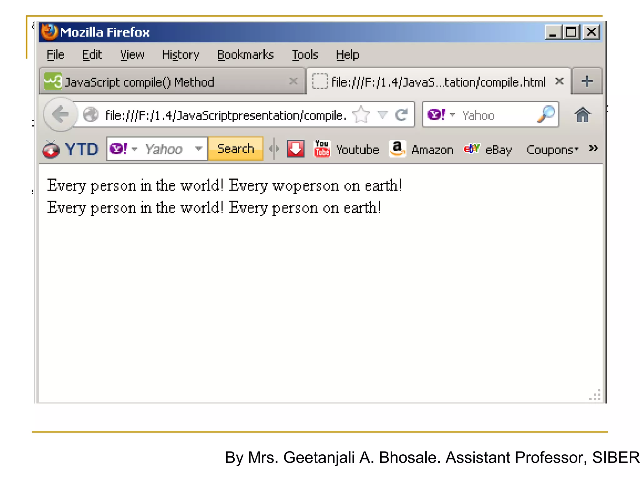 By Mrs. Geetanjali A. Bhosale. Assistant Professor, SIBER
 