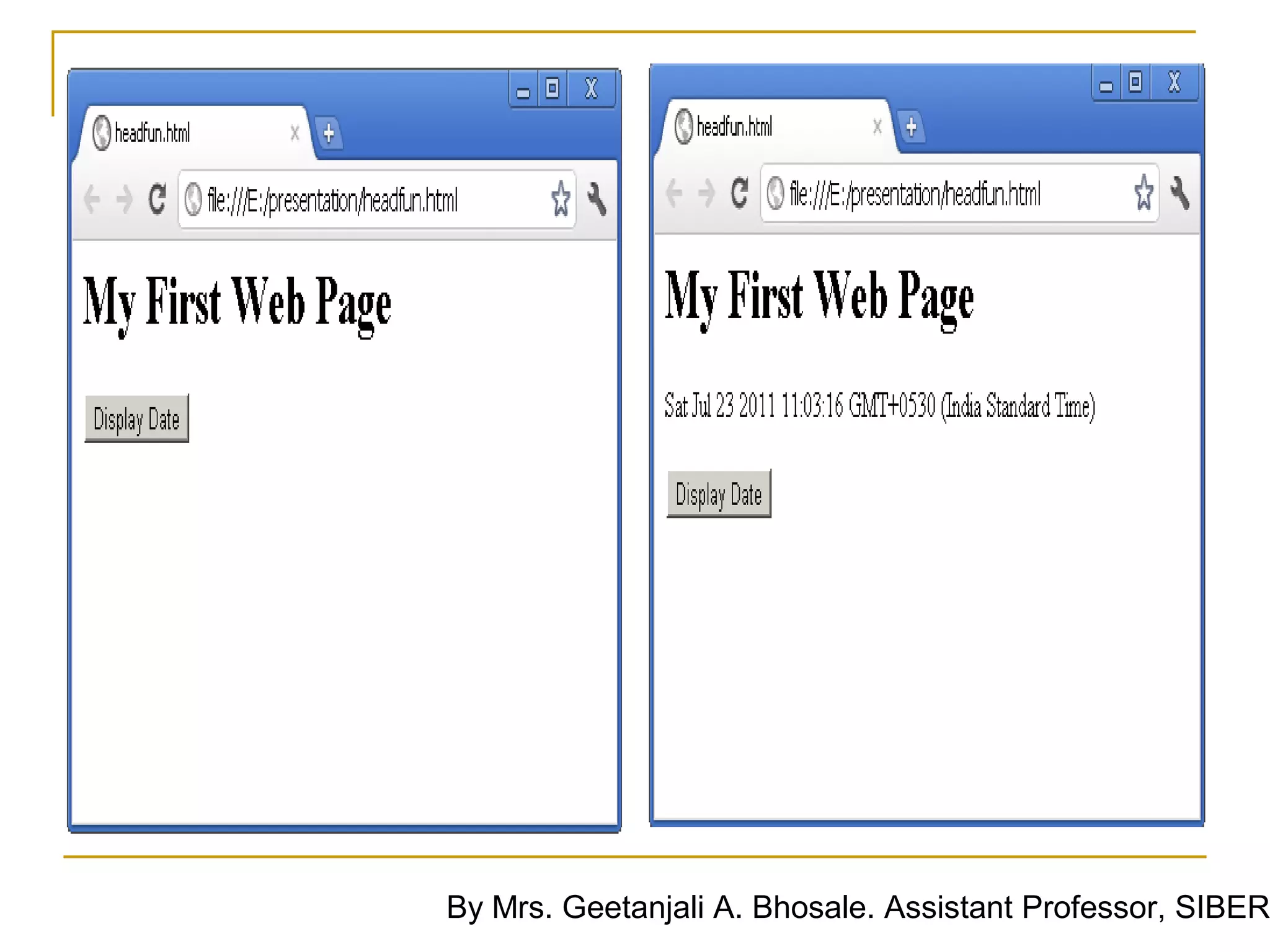 By Mrs. Geetanjali A. Bhosale. Assistant Professor, SIBER
 