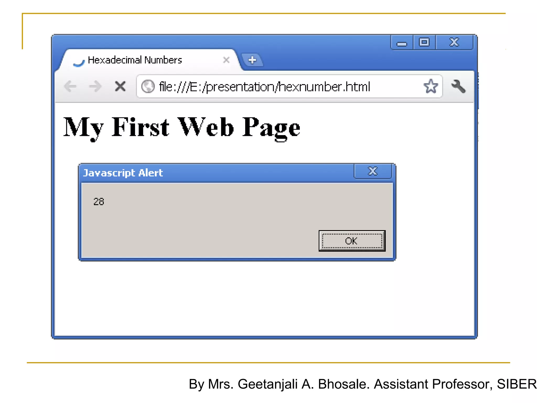 By Mrs. Geetanjali A. Bhosale. Assistant Professor, SIBER
 