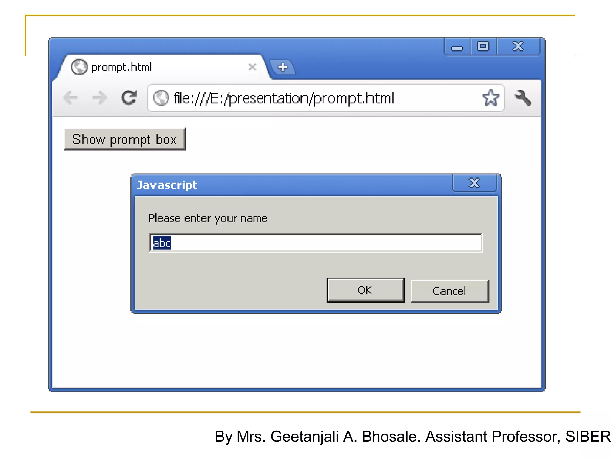 By Mrs. Geetanjali A. Bhosale. Assistant Professor, SIBER
 