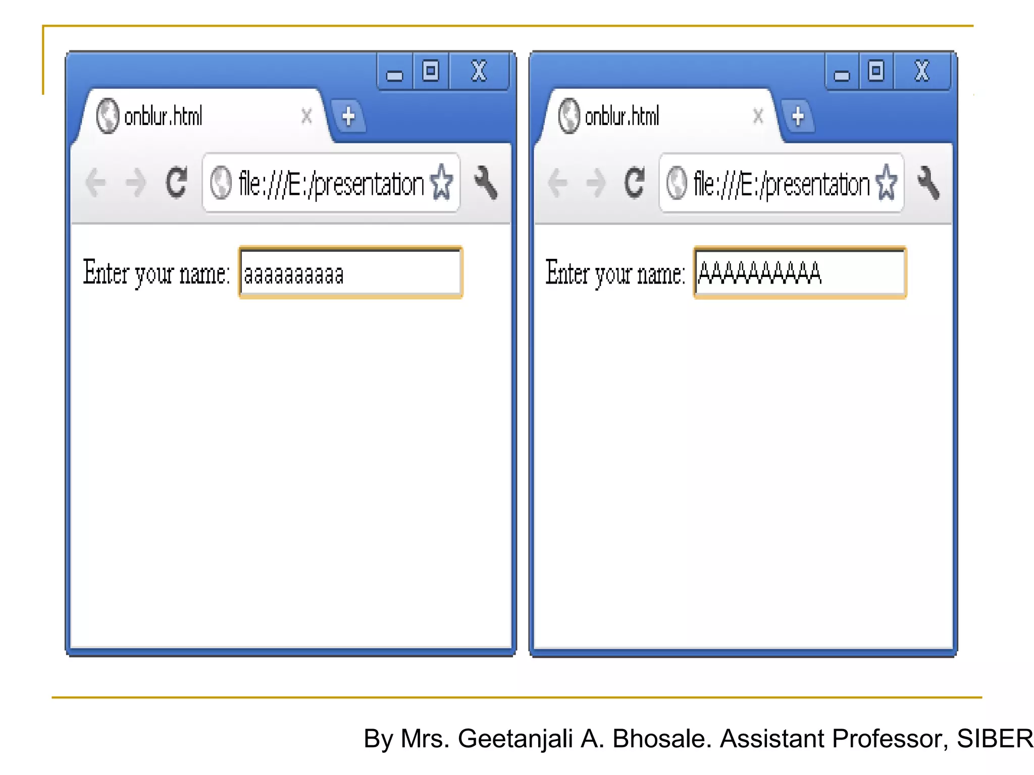 By Mrs. Geetanjali A. Bhosale. Assistant Professor, SIBER
 