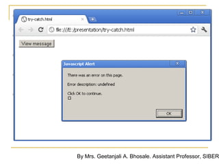 By Mrs. Geetanjali A. Bhosale. Assistant Professor, SIBER
 