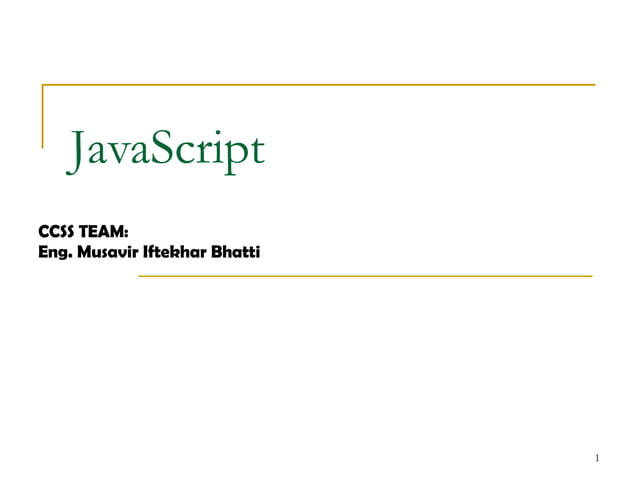 Javascript | PPT | Web Design and HTML | Internet