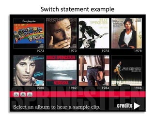 Switch statement example

 