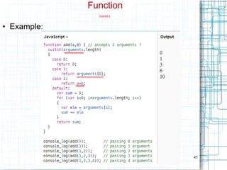 45
Function
(contd.)
● Example:
 
