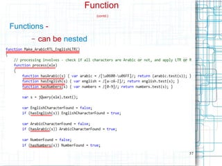 57
Function
(contd.)
Functions -
– can be nested
 