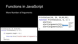 Functions and Objects in JavaScript | PPTX