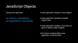 Functions and Objects in JavaScript | PPTX