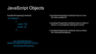 Functions and Objects in JavaScript | PPTX