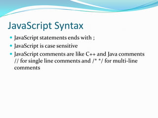 Java script | PPT