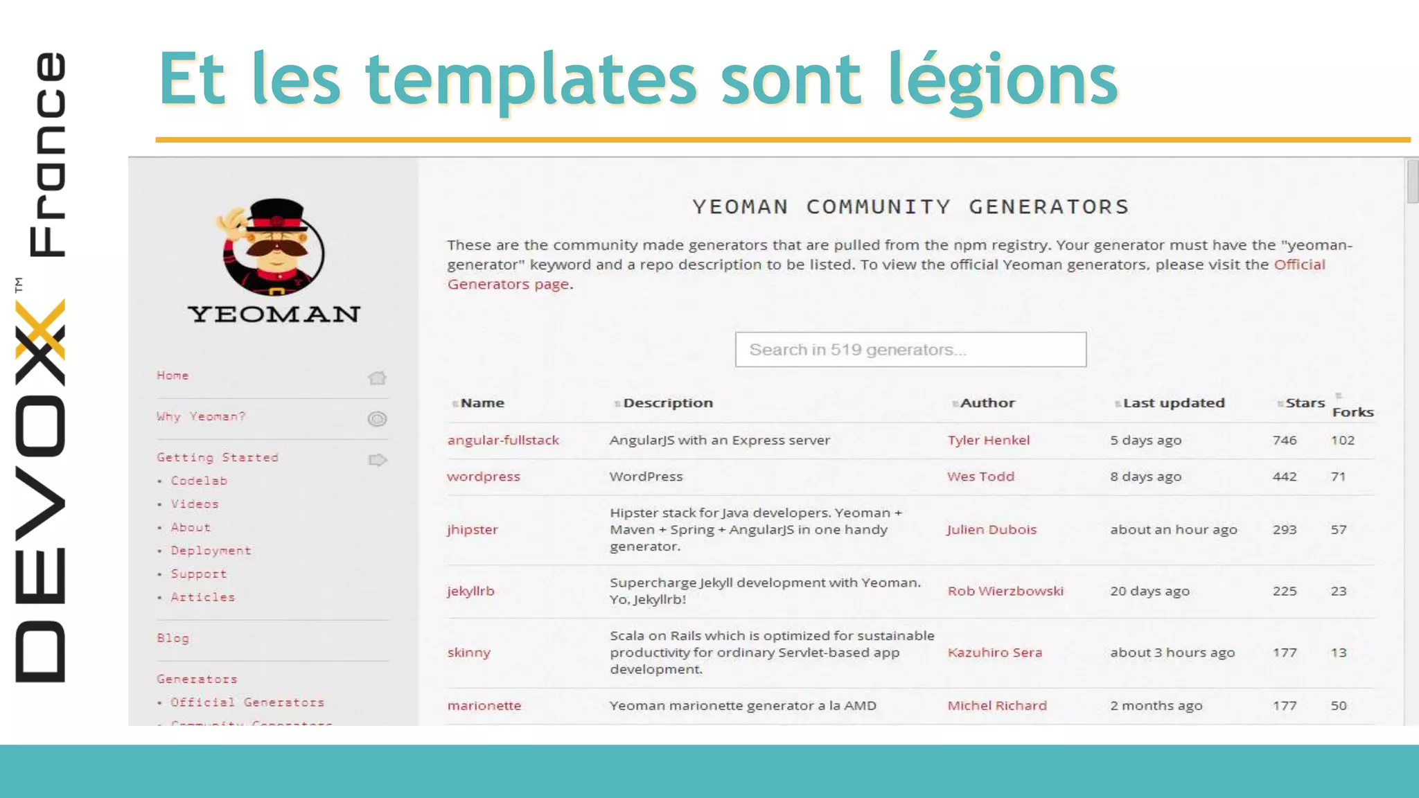 Et les templates sont légions 