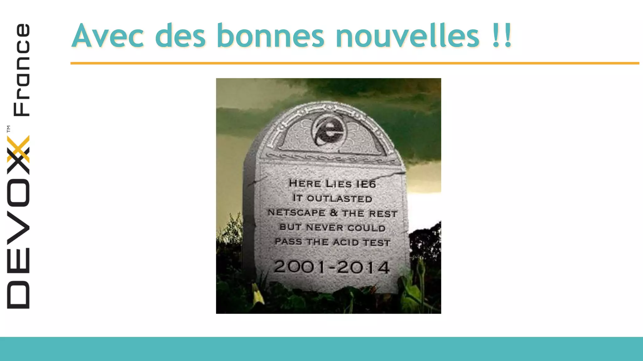 Avec des bonnes nouvelles !! 