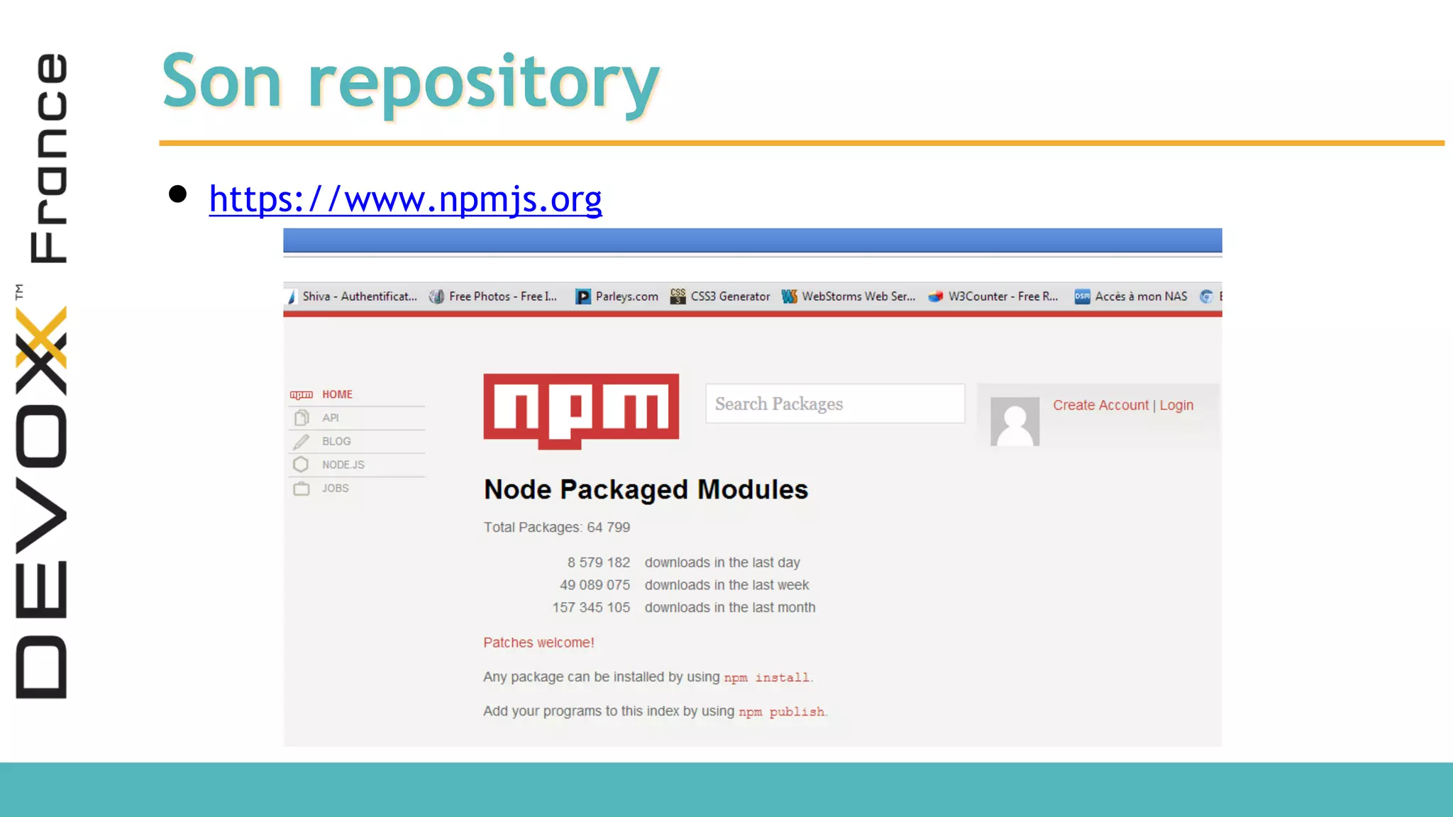 Son repository • https://www.npmjs.org 