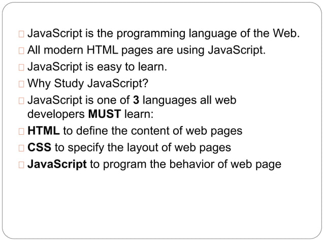 Intro to Javascript | PPT