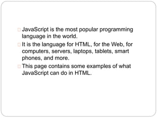 Intro to Javascript | PPT
