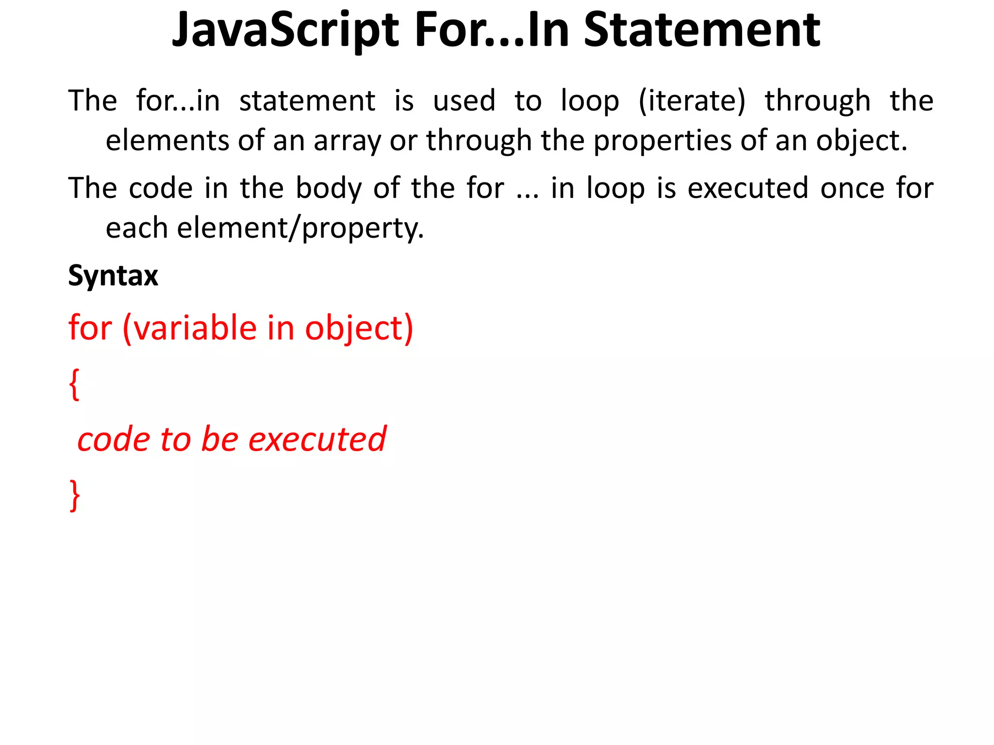 Java script | PPTX | Web Design and HTML | Internet