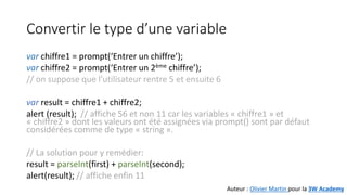 Les bases du javascript | PPT