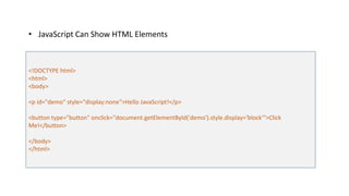 JavaScript Introduction and Implementation | PPT
