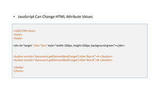 JavaScript Introduction and Implementation | PPT