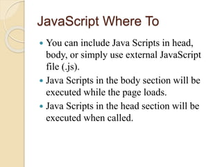 Java script | PPT
