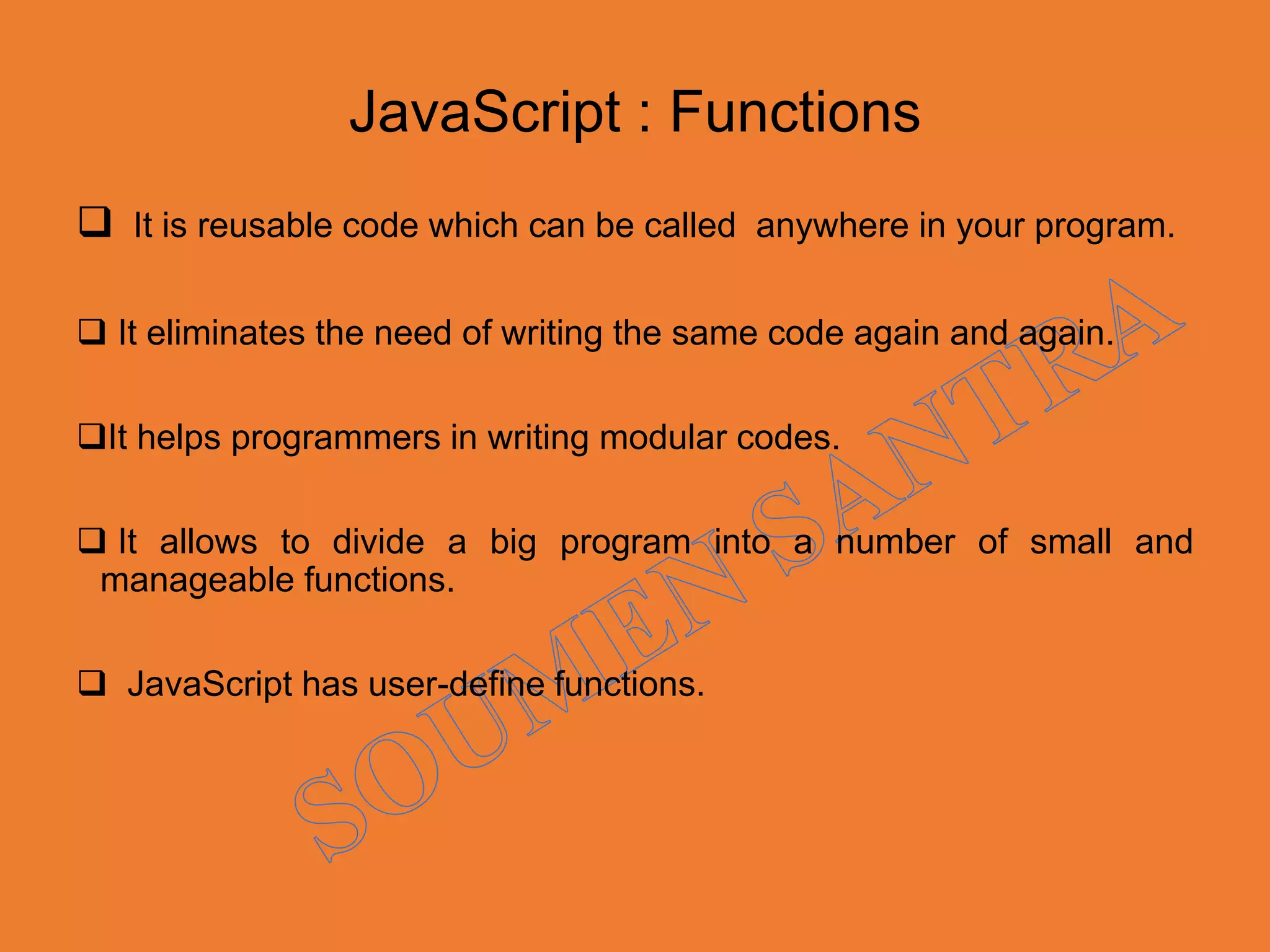 JavaScript with Syntax & Implementation | PPTX