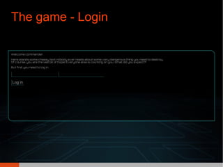 The game - Login