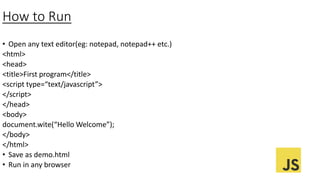 javascript.pptx | Web Development | Internet