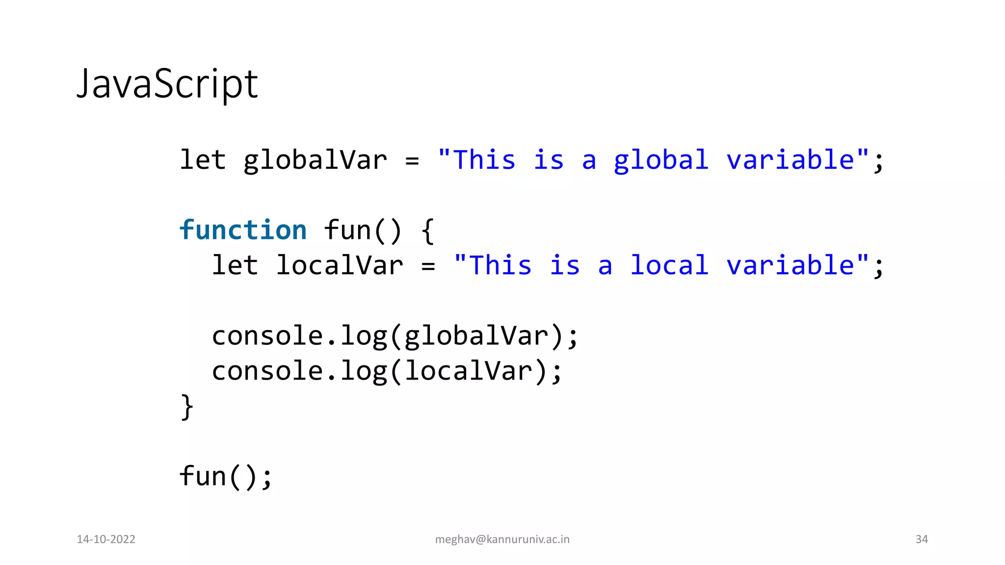 Introduction to JavaScript | PPTX