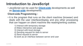 Introduction to JavaScript | PPT