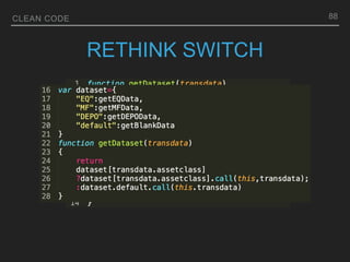 CLEAN CODE
RETHINK SWITCH
88
 
