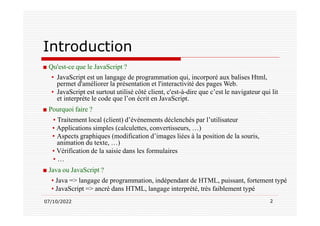 cours developpement web javascript 2023/2024 | PDF