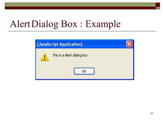 61
AlertDialog Box : Example
 