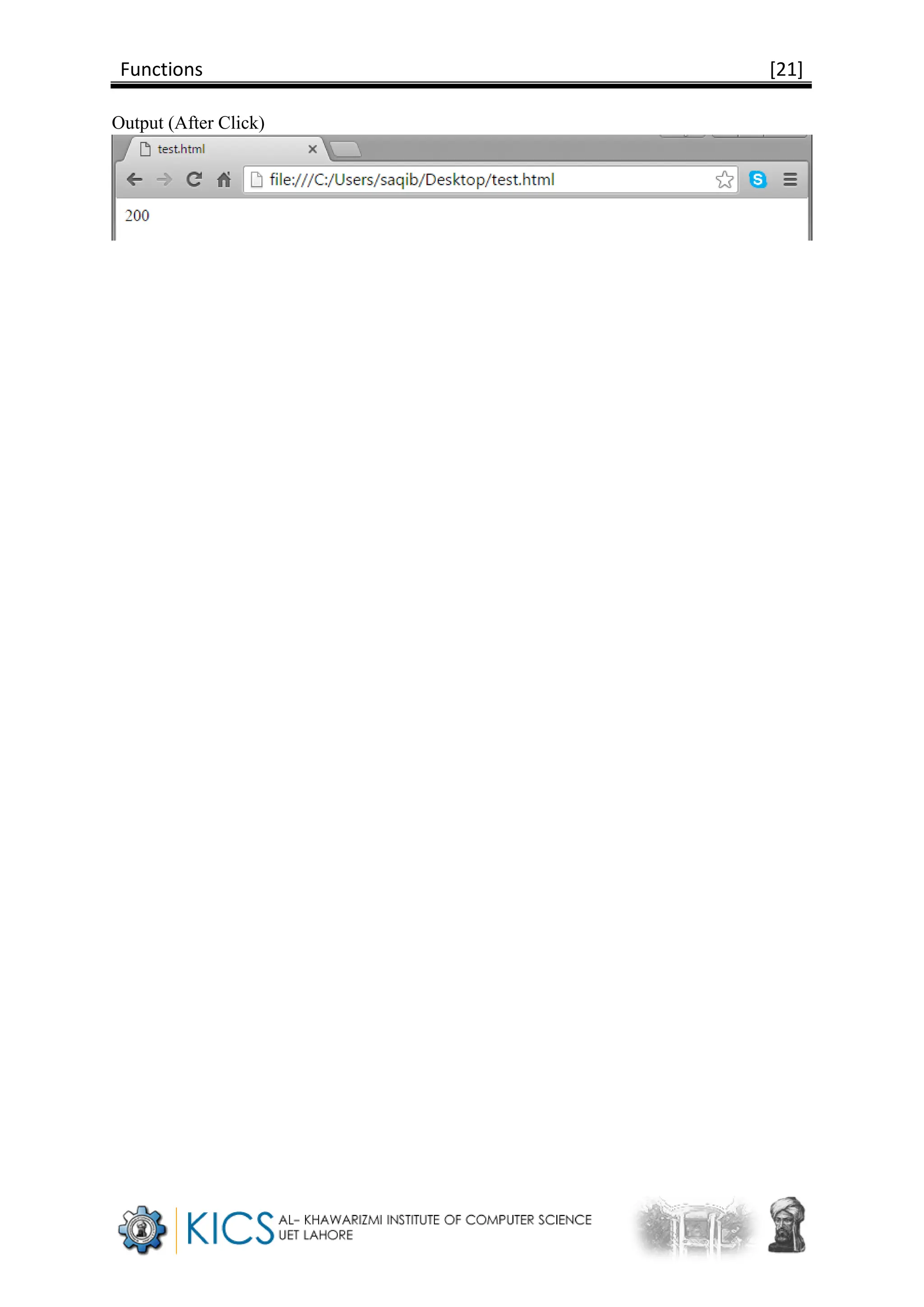 Functions [21]
Output (After Click)
 