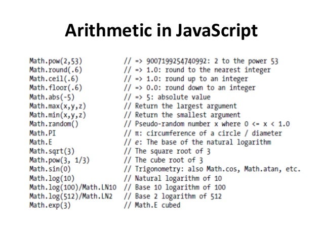 Javascript - Arithmetic in Javascript