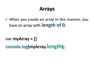 Javascript - Array - Creating Array | PPT