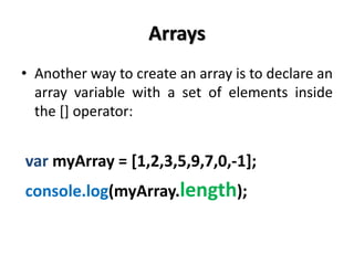 Javascript - Array - Creating Array | PPT