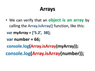 Javascript - Array - Creating Array | PPT