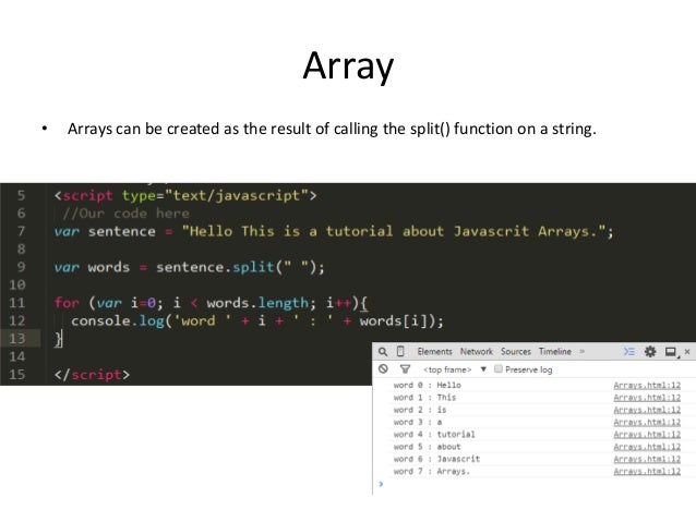 Javascript - Array - Writing