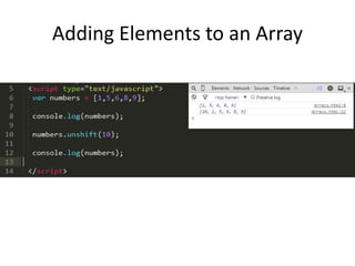 Adding Elements to an Array
 