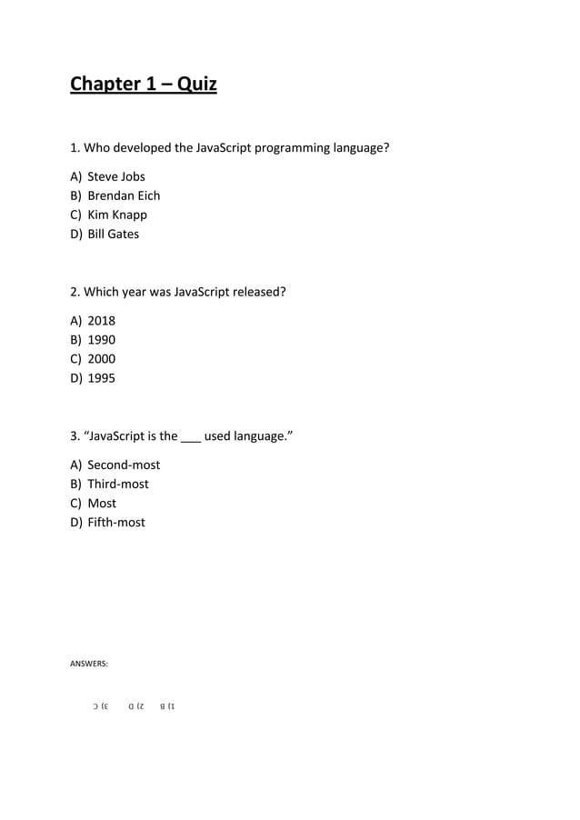 Javascript breakdown-workbook | PDF