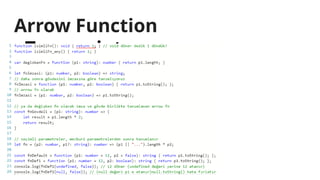 Arrow Function
- Typescript
 