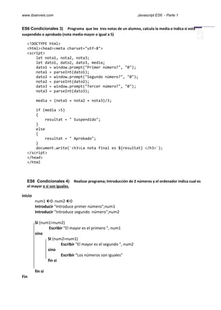 Javascript es6-ejercicios-resueltos-parte-1 | PDF