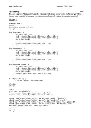 Javascript es6-ejercicios-resueltos-parte-1 | PDF