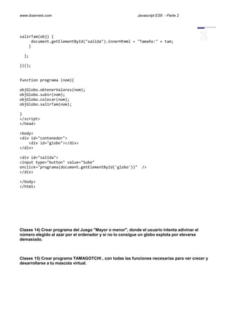 Javascript es6-ejercicios-resueltos-parte-2 | PDF