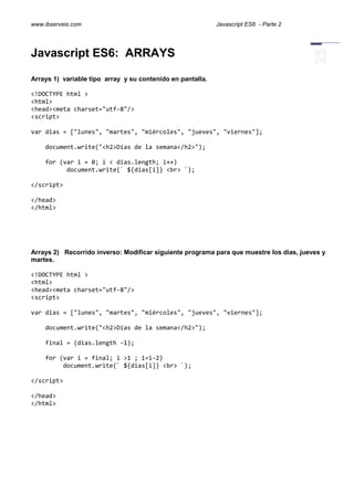 Javascript es6-ejercicios-resueltos-parte-2 | PDF