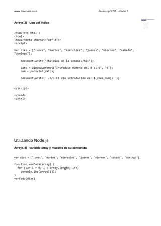 Javascript es6-ejercicios-resueltos-parte-2 | PDF