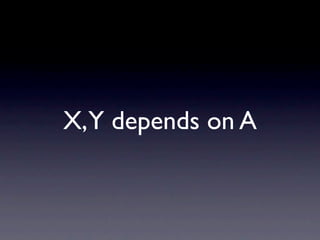 X,Y depends on A
 
