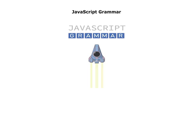 JavaScript Grammar | PDF