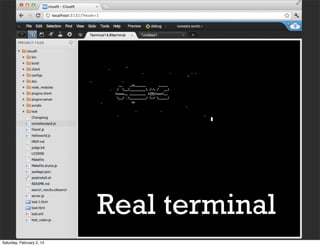 Real terminal
Saturday, February 2, 13
 