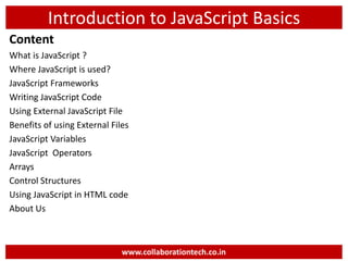 Introduction to JavaScript Programming | PPT